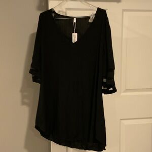 Elegant Black Swim Coverup